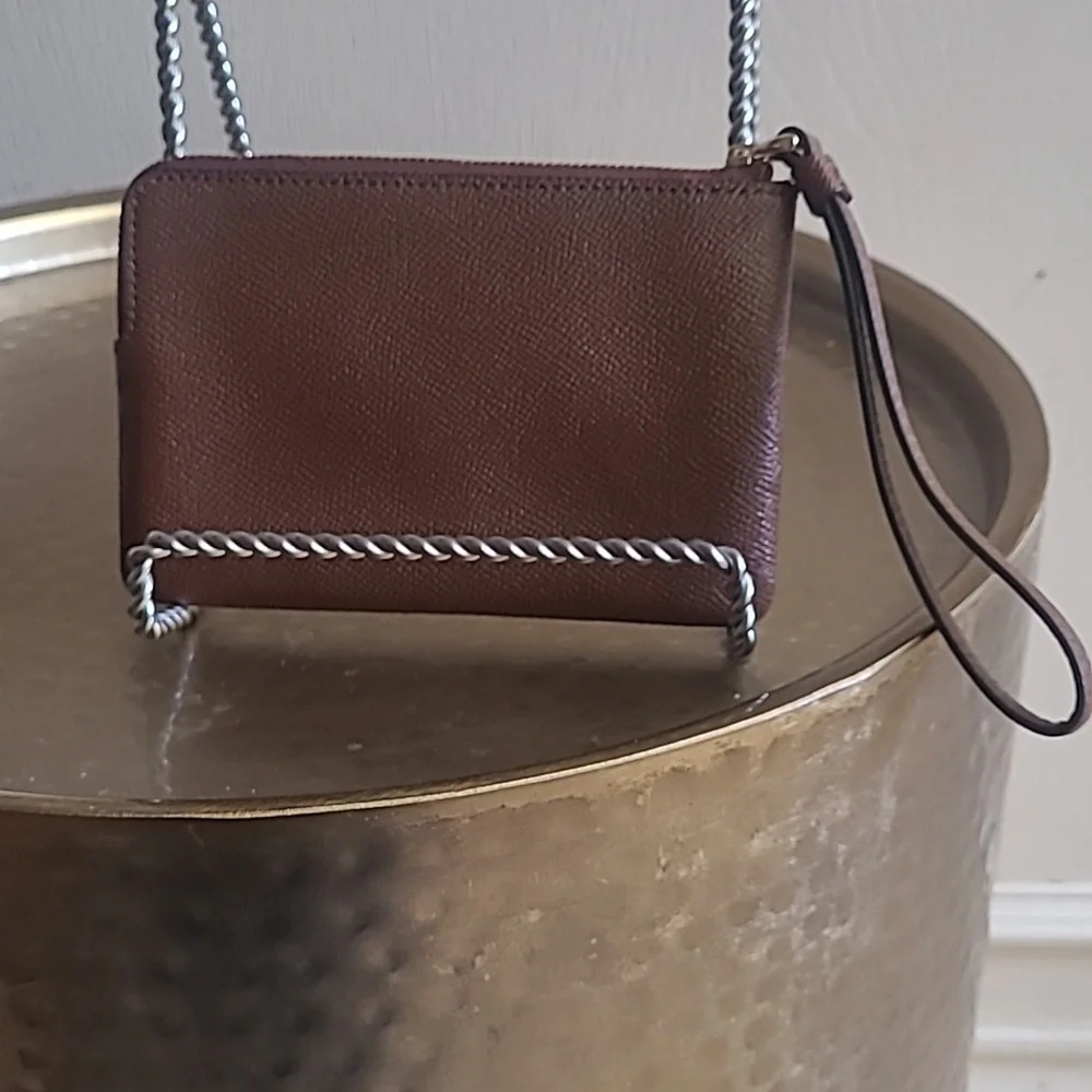 NEW Coach Brown Leather Wristlet - Picture 3 of 6